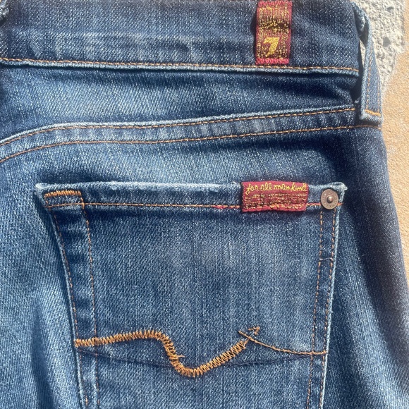 7 For All Mankind Womens Indigo Wash Bootcut Jeans (Size 25) - Picture 9 of 9